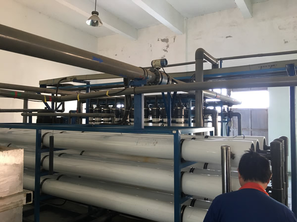 宮奇超濾膜在杭州某橡膠廠污水處理達(dá)到80噸每小時